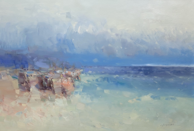 Coastal, Original oil Painting, Handmade artwork, One of a Kind